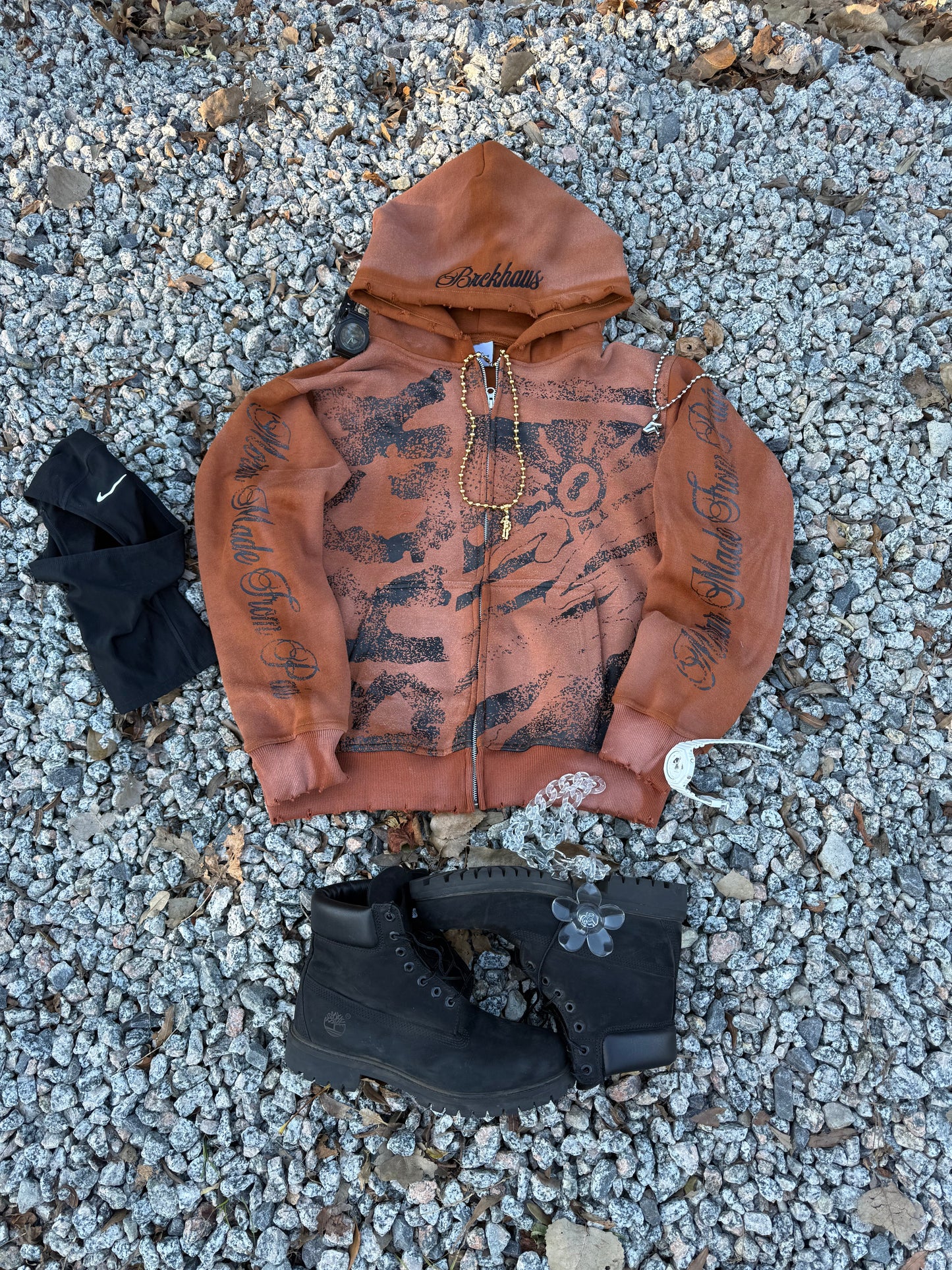 Brown ‘BRCK’ Zip Up