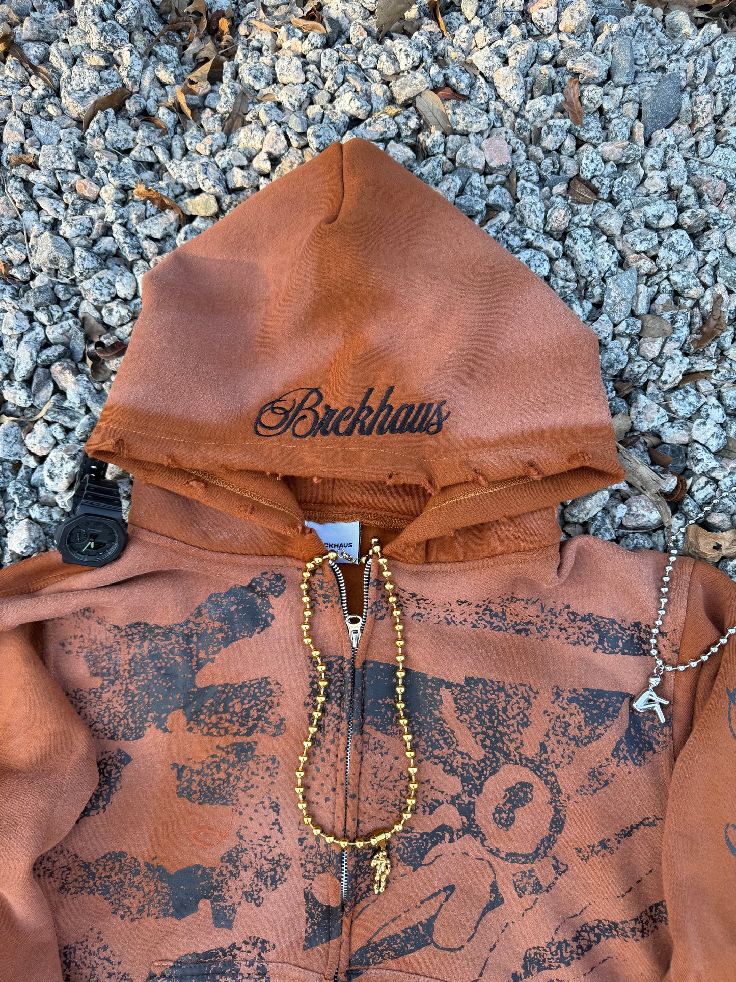 Brown ‘BRCK’ Zip Up