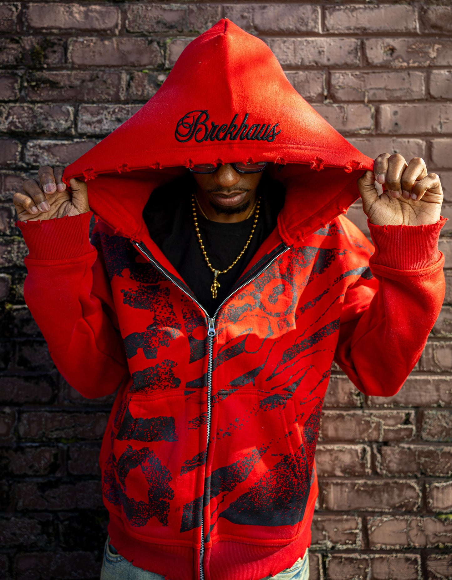 Red ‘BRCK’ Zip Up
