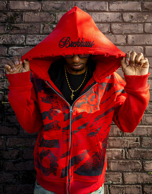 Red ‘BRCK’ Zip Up