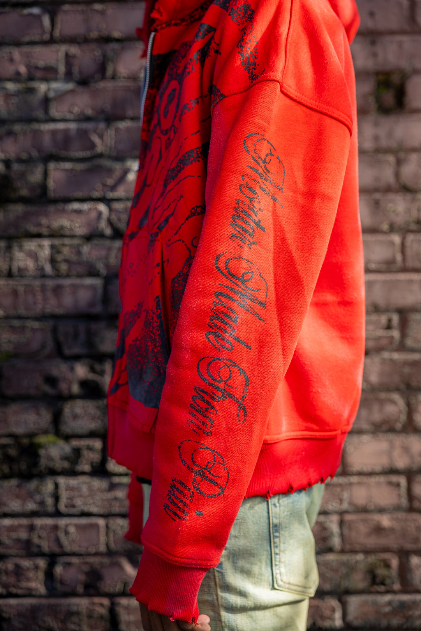 Red ‘BRCK’ Zip Up