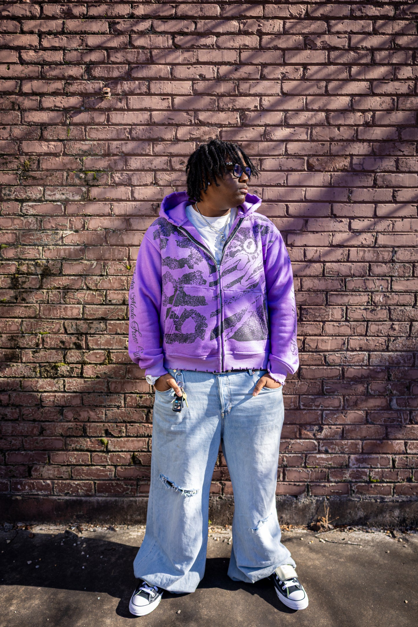 Purple ‘BRCK’ Zip Up