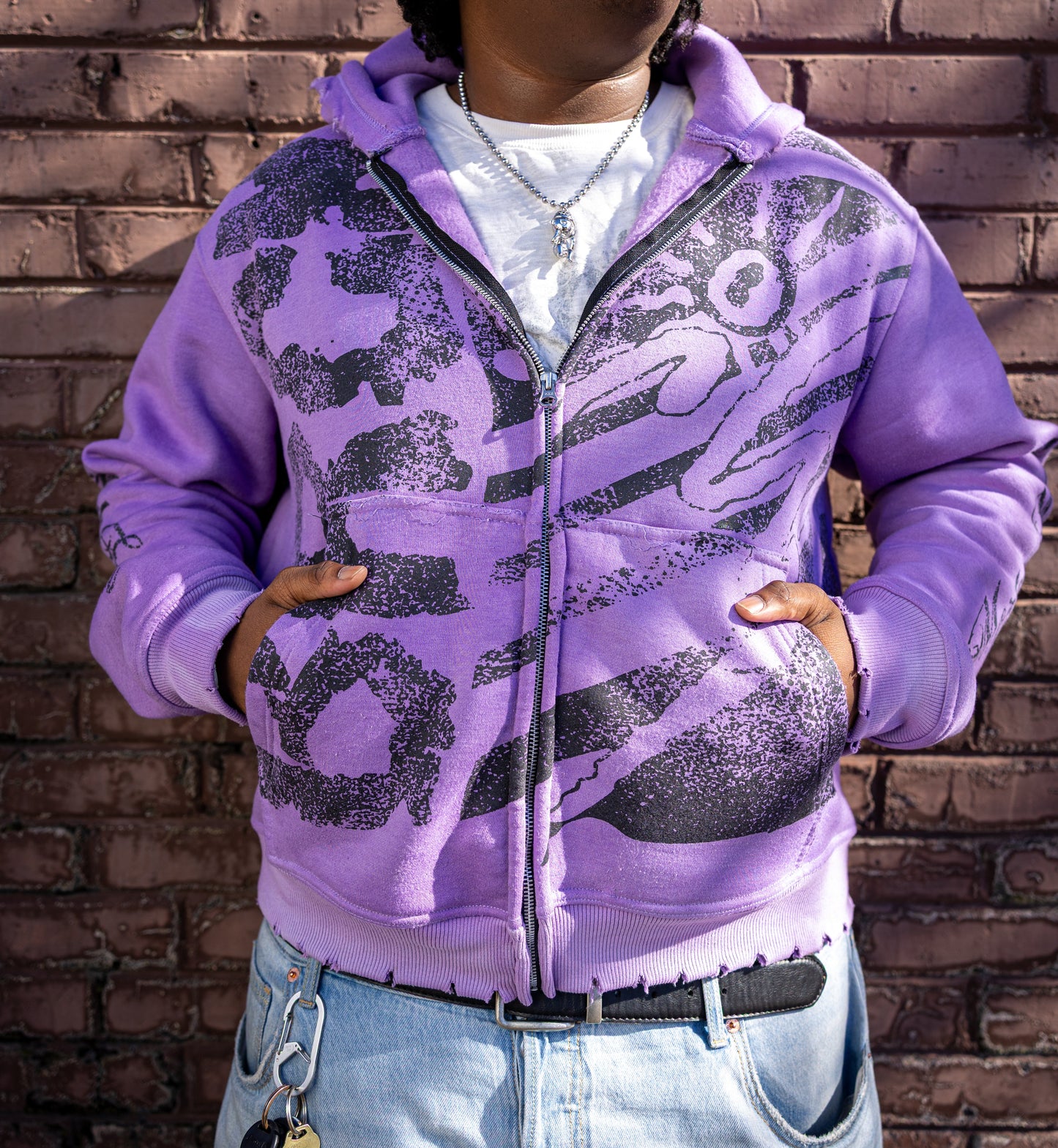 Purple ‘BRCK’ Zip Up