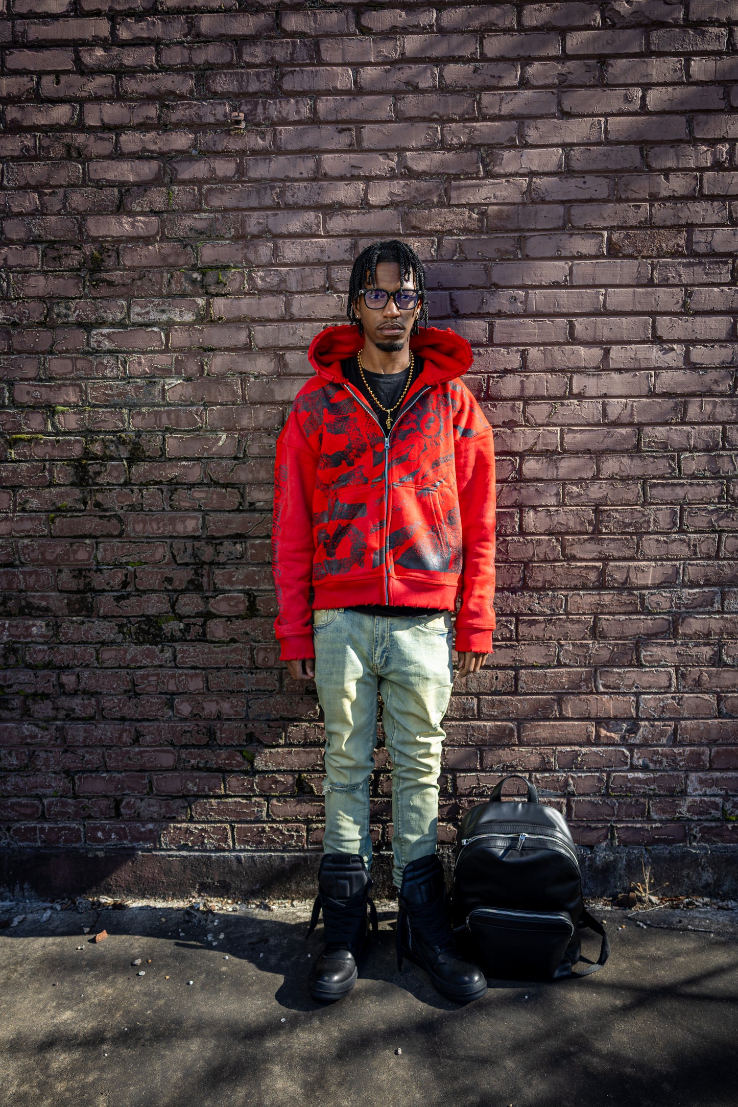 Red ‘BRCK’ Zip Up